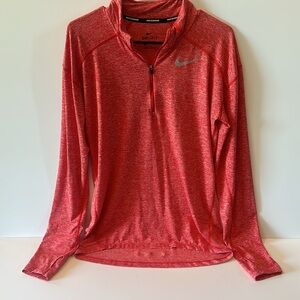 Nike Men's Dri-FIT Ready 1/4-Zip Fitness Top - Red